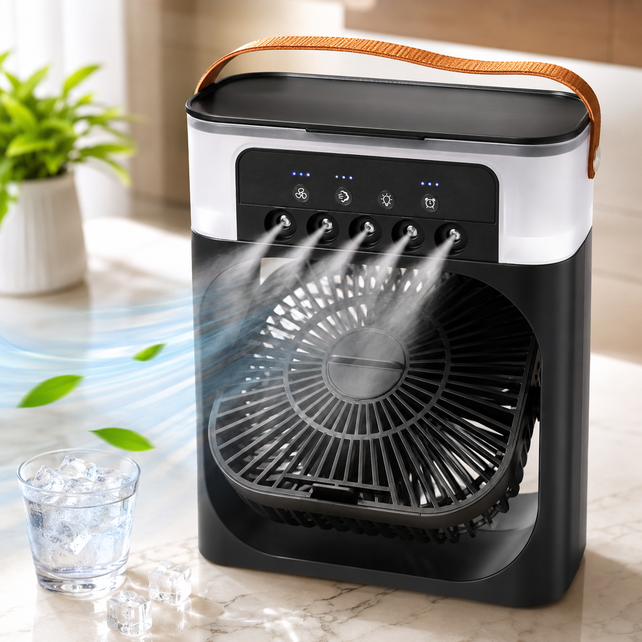 Ventilador Humidificador Portátil 5 en 1