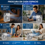 Ventilador Humidificador Portátil — imagen lifestyle ambientada